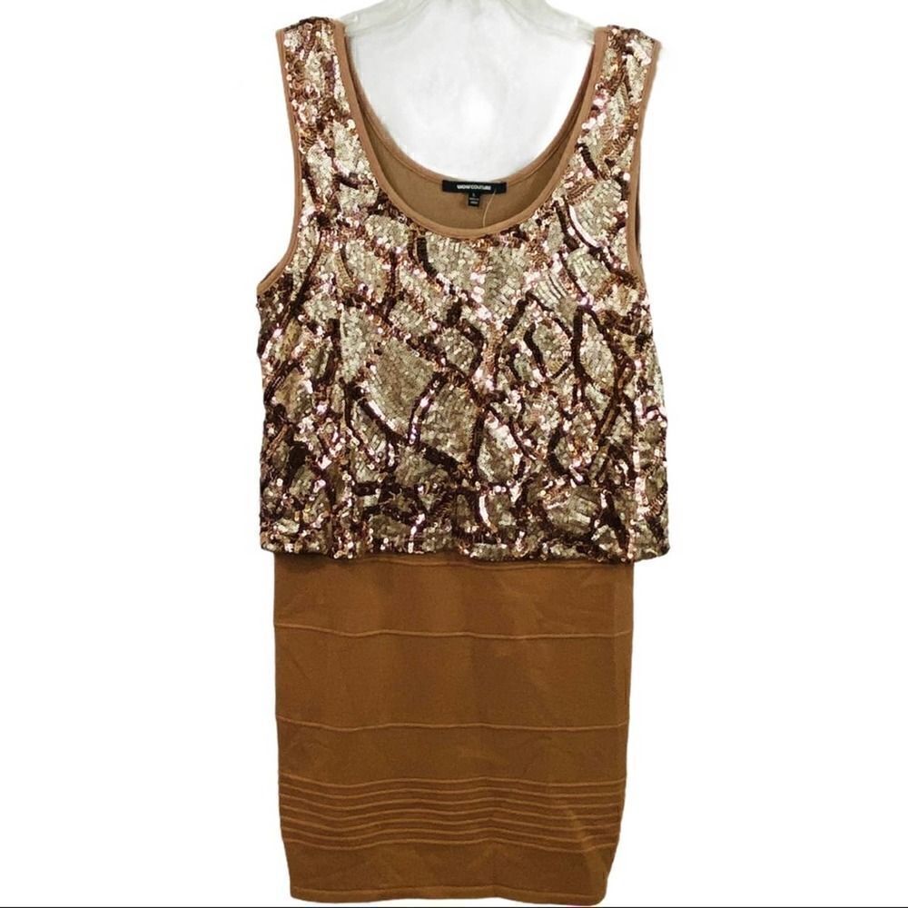 Wow Couture Sequin Cocktail Mini Dress Size Large